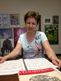 Elena in the Stuart Conger Learning Centre